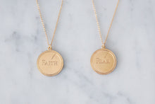 Load image into Gallery viewer, Faith over fear necklace. One necklace. Two sides. You Choose.